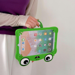 Animacinis žalias varlė su didelėmis akimis plan&scaron;etinio kompiuterio dėklas, skirtas iPad 7 8 9 10-osios 11-osios 12-osios kartos 10.2 10.9 Air Pro 11 A16 Mini 4 5 6, su stoveliu iPad 7 8th 9th 10.2