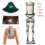Cosplay Anime Levi Ackerman Mikasa Ackerman Cosplay kostiumas Eren Jaeger kostiumai Hange Zoe Cosplay kostiumas AOT Visas komplektas S black