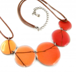 Les Tr&eacute;sors De Lily [D8204] - Collier Cr&eacute;ateur 'Bambou' Rose ry&scaron;kiai rožinė