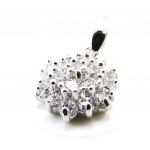 Les Tr&eacute;sors De Lily [I9834] - Pendentif Argent 'D&eacute;esse' Blanc argent&eacute; (rhodi&eacute;) - 10 mm balta