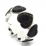 Les Tr&eacute;sors De Lily [J7246] - Bracelet Cr&eacute;ateur 'Love' noir juoda