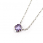 Les Tr&eacute;sors De Lily [K5892] - Collier Argent 'Linda' Am&eacute;thyste