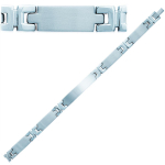 Les Tr&eacute;sors De Lily [L3829] - Bracelet Homme 'Peaceful' acier - 21 cm 8 mm sidabras