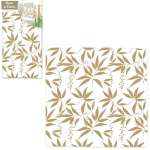Les Tr&eacute;sors De Lily [Q4327] - Housse de coussin coton 'Nature' beige taupe (feuilles) - 40x40 cm