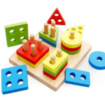 Montesori medžiagos Matematika Geometrija Forma Kognityvinis konstruktorius Dėlionės žaislas Mediniai formų rū&scaron;iavimo žaislai
