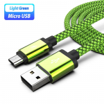 Mikro USB telefono laidas Android įkroviklio laidas Kabel Micro USB įkrovimo laidas skirtas Samsung S6 S7 Huawei OPPO Oneplus Xiaomi Redmi 5 Plus 7A 7 6 6A S2 3M žalia