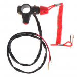 Keturračio motociklo valties priri&scaron;imo diržo avarinio užmu&scaron;imo variklio jungiklio mygtukas