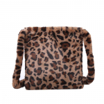 SCIONE moteri&scaron;kas rankinis per petį &bdquo;Messenger Fashion Leopard Print&ldquo; plaukuotas moteri&scaron;kas krep&scaron;ys 26cm*2cm*29cm ruda