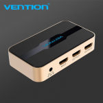 Vention HDMI skirstytuvas 1 į 2 i&scaron;vesties HDMI vaizdo skirstytuvo palaikymas 4K*2K 3D 1080P su maitinimo &scaron;altiniu, skirtas Xbox PS4 televizoriui HDMI jungiklis