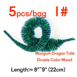 Bimoo 8 ~9 Nauja Magnum Dragon Tail Dvigubos spalvos mi&scaron;ri mink&scaron;ta sintetinė &scaron;enilinė sūraus vandens žvejybos muselių masalo masalo žuvų ri&scaron;imo medžiaga