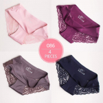 4vnt moteri&scaron;kos seksualios nėriniuotos kelnaitės besiūlės &scaron;ilko apatinės kelnaitės moterims medvilninės tarpkojo permatomos XXL&4pcs