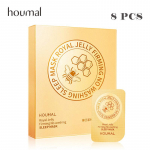 HOUMAI Royal Jelly Bouncing Sleeping Kaukė Atnaujinanti Drėkinanti Susitraukianti Lazy Good Night Kaukė 8PCS