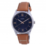 Casio Blue Dial nerūdijančio plieno analoginis kvarcinis MTP-V005L-2B5 MTPV005L-2 vyri&scaron;kas laikrodis mėlyna