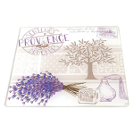 Les Tr&eacute;sors De Lily [A2456] - Dessous de plat verre 'Provence' lavande - 20x20 cm violetinė