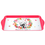 Les Tr&eacute;sors De Lily [A2548] - Plateau &agrave; cake m&eacute;lamine 'Chats' multicolore (Chacr&eacute;ment mignon ! ) - 30x15 cm įvairiaspalvis