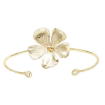 Les Tr&eacute;sors De Lily [R3772] - Bracelet Plaqu&eacute; Or 'Cerisier' dor&eacute; - 58 mm 23x25 mm