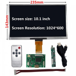 10,1 colio 1024*600 ekranas LCD TFT monitorius su nuotolinio tvarkyklės valdymo plok&scaron;te HDMI suderinamas su Orange Raspberry Pi 1 2 3 Display+Drive Board juoda