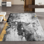 Modernus pilkas abstraktus kilimas svetainei ir koridoriui 160x200cm 1pcs