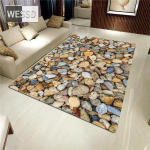 3D akmeninis didelis kilimas svetainei Spalvingas akmenimis margintas flanelinis kilimėlis miegamajam virtuvės kilimėlis Neslystantis vonios kambarys 160x200cm 1pcs