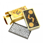 Auksinė folija Tarot stalo žaidimas PVC, atsparus dilimui, naujas kortų žaidimas, vakarėlių kelių žaidėjų žaidimas 12*7cm