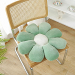 Įdaryti &scaron;e&scaron;ių žiedlapių gėlių pagalvėlė mergaiti&scaron;kas kambario dekoras Saulėgrąžų pagalvės langas Rožinė gėlių kompozicija vaikams Miegamojo sėdynės pagalvė 35*35cm žalia