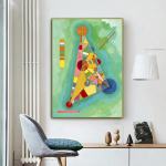 PATIKIMAS MENAS Drobės tapyba Kandinsky Abstract Painting Cuadros Sienų Paveikslai Svetainės &Scaron;iaurės stiliaus plakatai ir spaudiniai 21cm&times;30cm NoFrame