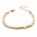 Retro fashion Butterfly Pendant Anklet Anklet summer Yoga beach Anklet rose gold water diamond Anklet Gold-color