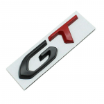 Automobilio 3D Metal GT Logo Kėbulo bagažinės emblemos ženklelio lipdukai, skirti KIA K3 K5 Sportage Peugeot 206 207 208 301 508 2008 3008 E white