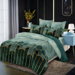 Madingas &scaron;lifuotas mink&scaron;tas, stilingas medvilnės poliesterio patalynės komplektas Antklodės užvalkalas + pagalvės užvalkalas 2/3 vnt. 228*228(3 pcs）