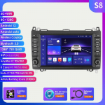 DSP Carplay 4G-LTE 8'' Android 12 automobilių radijo daugialypės terpės grotuvas, skirtas Mercedes Benz W169 W245 B200 W906 Sprinter W639 Vito Intelligent Screen Autoradio S8 8Core 8G 128G AI