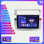 Hizpo 8G+128G 2din Android 12 Car Radio, skirtas Citroen C4 C-Triomphe C-Quatre 2004-2014 Multimedia Video 4G Carplay RDS DSP GPS Navigaion DAB Autoradio S8 8Core 8G 128G