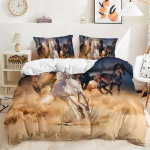 3D gyvūnų ra&scaron;tas namų patalynės komplektas arklio arba avies antklodės užvalkalas berniukų kambariui patalynės komplektas DE135 * 200 viso dydžio viengulė / dvigulė lova Mink&scaron;tas namų dekoras