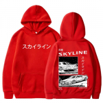 Drift japonų anime AE86 gobtuvas Initial D dvipusiai megztiniai su gobtuvu Unisex R34 Skyline GTR JDM laisvalaikio laisvi megztiniai XL