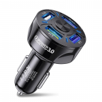 4 prievadų USB automobilinis įkroviklis 48w greitas 7a mini greitas įkrovimas iPhone 11 Xiaomi Huawei mobiliojo telefono įkroviklio adapteris automobilyje 4 Ports balta