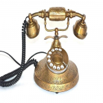 Ap&scaron;vieskite jūrinio žalvario senovinės senovinės žvakidės sukamieji telefonai, žalvariniai apdailos stalo dekoratyviniai telefonų rinkiniai, skirti biuro ir namų dekoravimui