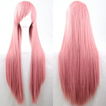 Moteri&scaron;ki 80 cm ilgio tiesūs perukai Madingi Cosplay kostiumai Anime Hair Party Full Wigs