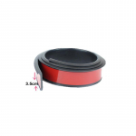 Universalus automatinis sparnas, automobilio ratų arkos sparnų i&scaron;plėtimas antakių purvasargis lūpų kūno apsauga, dangtelis purvasaugis 3.5cm 1PCS black