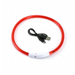 Led &scaron;unų antkaklis &Scaron;viečiantis USB kačių &scaron;unų antkaklis 3 režimų LED ap&scaron;vietimas &scaron;viečiančios praradimo prevencijos LED antkaklis &scaron;unims Naminių &scaron;unų priedai 35CM raudona