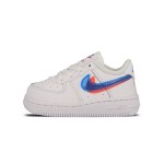 Nike Air Force 1 LV8 KSA TD 3D akiniai kūdikių sportbačiai balti mėlyni-Hero Bright-crimson CJ7161-100 22