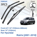 Skirta Hyundai Matrix 2001-2010 Priekinių galinių valytuvų peiliai &Scaron;epečiai Pjovimo priedai J Kablys 2002 2003 2004 2005 2006 2007 2008 2009 m.