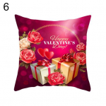 Su Valentino diena &Scaron;irdies gėlių i&scaron;metimas pagalvės pagalvėlės užvalkalas Namų sofos dekoras 1#