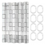 1 komplektas du&scaron;o užuolaidos Lengvai montuojamas du&scaron;o pertvara Neply&scaron;imui atspari vandeniui atspari vonios užuolaida namų vonios kambariui C