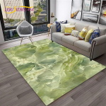 Prabangus juodos žalios auksinės spalvos marmurinis 3D kiliminis kilimėlis namų svetainės sofos durų kilimėlio dekoravimui, vaikų zonos kilimėlis, neslystantis grindų kilimėlis 100x120cm