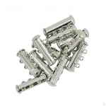 10x silver 3 Strand Magnetic Slide Tube Clasps Jewelry Finding Bracelet DIY