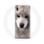 Coque pour Samsung Galaxy A10 Samoy&egrave;de Gris Race de chiens