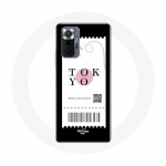 Coque pour Xiaomi Redmi Note 10 Pro Billet d'avion tokyo Japon