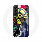 Coque pour Samsung Galaxy S22 Valentino Rossi Pilote de vitesse champion