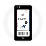 Coque pour Huawei P8 Billet d'avion Seoul Cor&eacute;e du Sud
