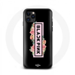 Coque pour Iphone 13 Blackpink Groupe de K-pop Logo Noir Rose Fond Noir