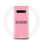 Coque pour Samsung Galaxy S10 Blackpink Groupe de K-pop Logo Fond Rose juoda